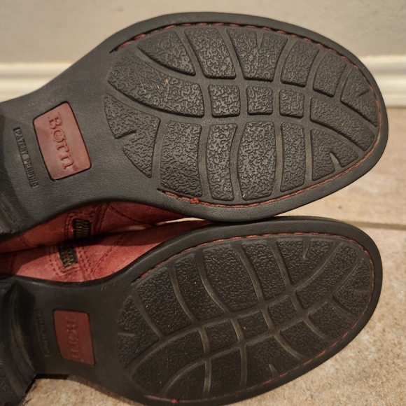 BORN McMillan Strappy Red Ankle Moto Boots Women's Size 7.5 - Picture 10 of 13